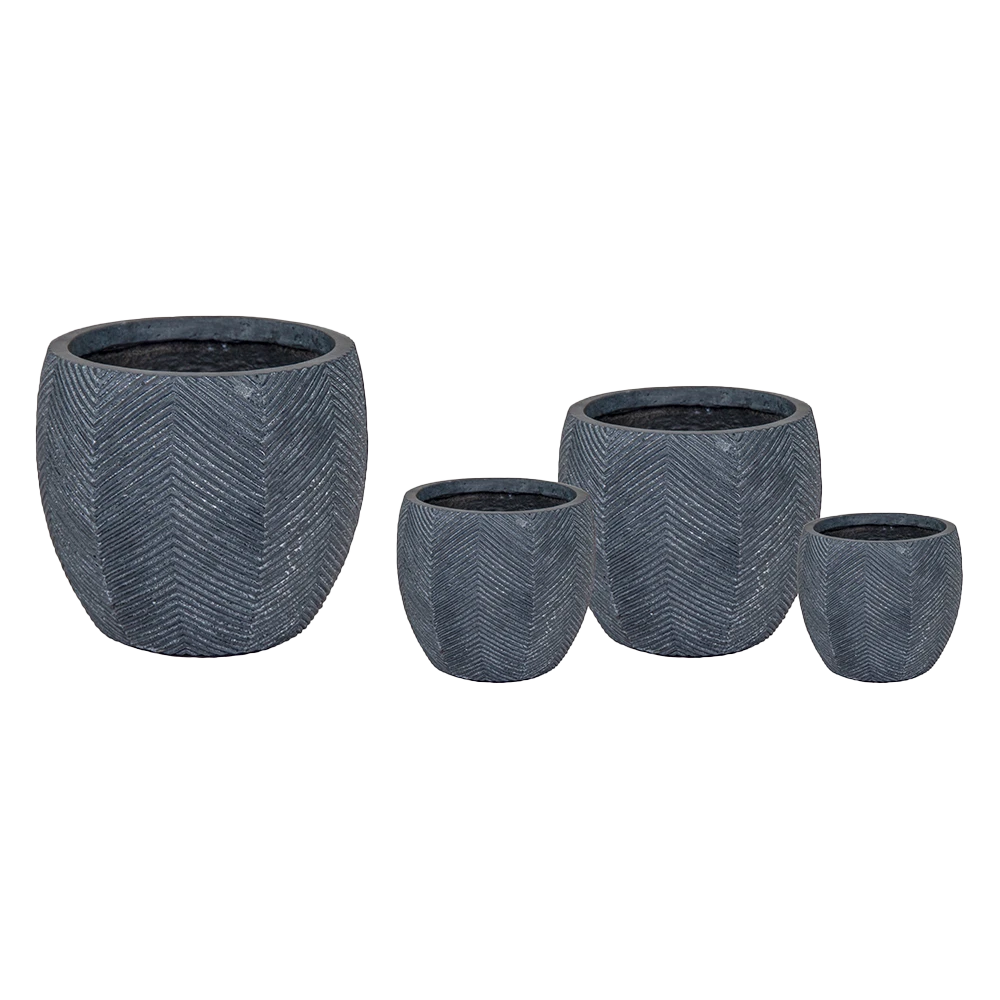 Bloempot Iowa Bullet - d44 x h39cm - Donkergrijs Bloempot Iowa Bullet - D44 X H39cm - Donkergrijs -Bloempot Kortings Winkel iowa bullet graphite d44h39 bloempot 6 5