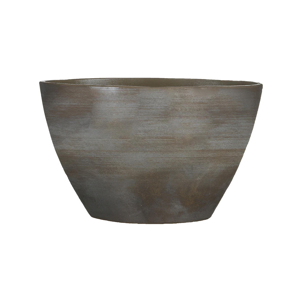 Bloempot Lester ovaal - l30 x b17 x h19cm - Donkergrijs Bloempot Lester Ovaal - L30 X B17 X H19cm - Donkergrijs -Bloempot Kortings Winkel