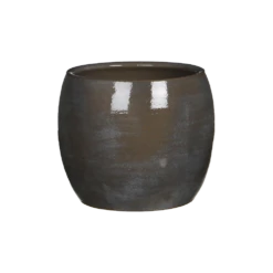 Bloempot Lester - D20 X H18cm - Donkergrijs