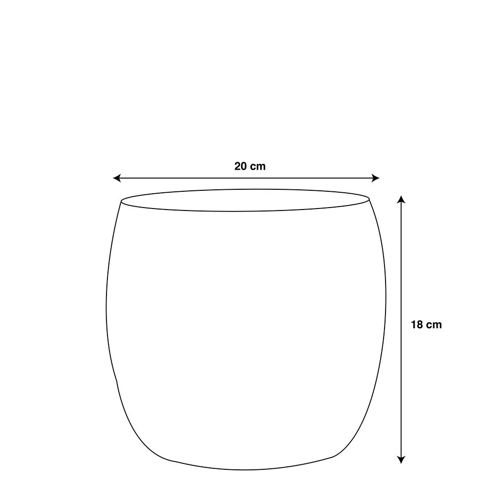 Bloempot Lester - d20 x h18cm - Lichtgrijs Bloempot Lester - D20 X H18cm - Lichtgrijs -Bloempot Kortings Winkel
