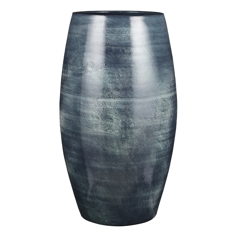 Bloempot Lester hoog - d39 x h70cm - Donkerblauw Bloempot Lester Hoog - D39 X H70cm - Donkerblauw -Bloempot Kortings Winkel