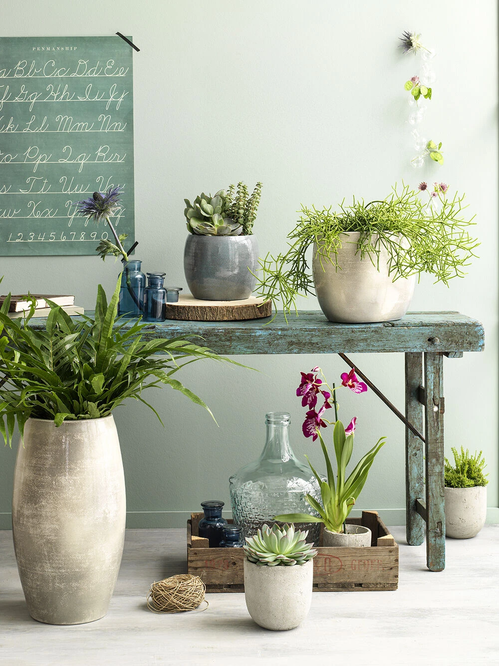 Bloempot Lester hoog - d39 x h70cm - Donkerblauw Bloempot Lester Hoog - D39 X H70cm - Donkerblauw -Bloempot Kortings Winkel