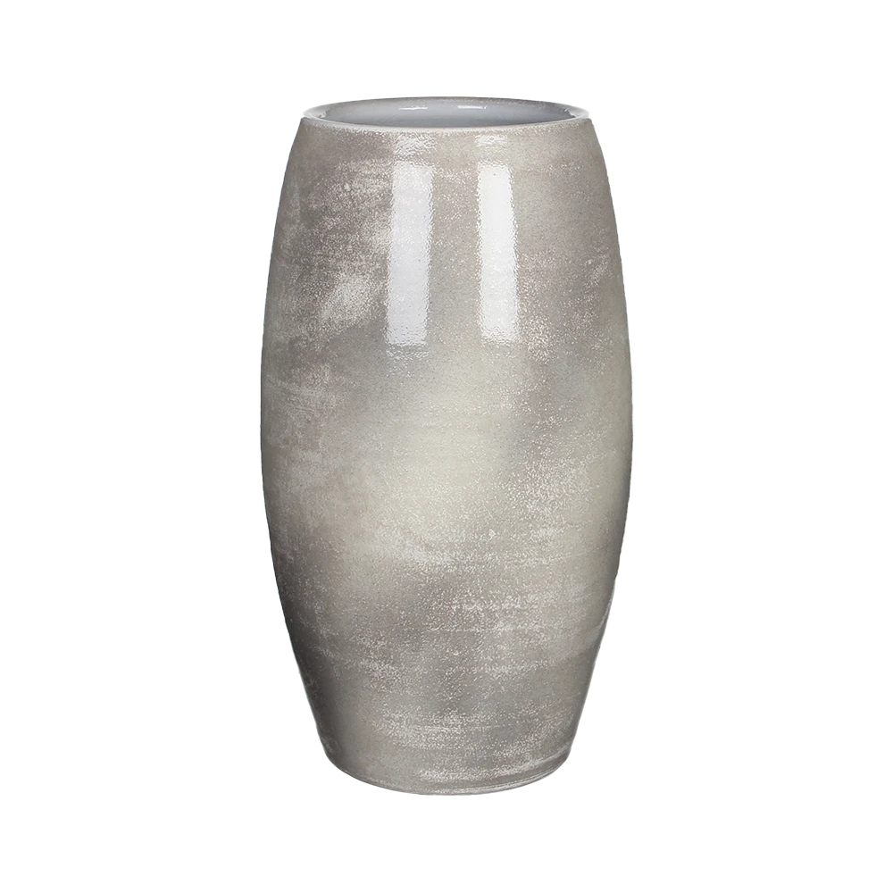 Bloempot Lester hoog - d30 x h50cm - Lichtgrijs Bloempot Lester Hoog - D30 X H50cm - Lichtgrijs -Bloempot Kortings Winkel