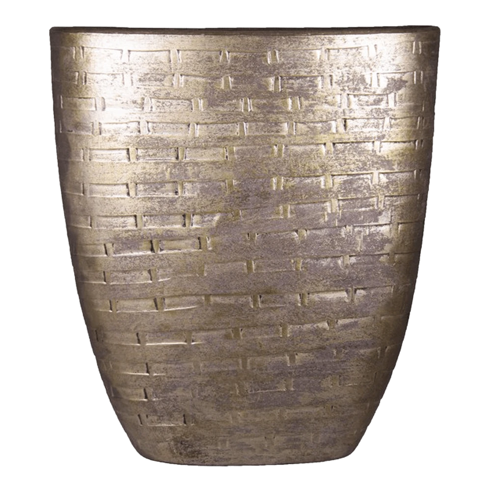 Bloempot Steef ovaal - l51 x b17 x h57cm - Industrieel Goud Bloempot Steef Ovaal - L51 X B17 X H57cm - Industrieel Goud -Bloempot Kortings Winkel