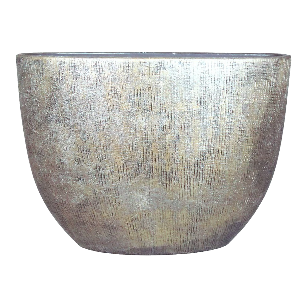 Bloempot Mira ovaal - l50 x b20 x h36cm - Goud Bloempot Mira Ovaal - L50 X B20 X H36cm - Goud -Bloempot Kortings Winkel