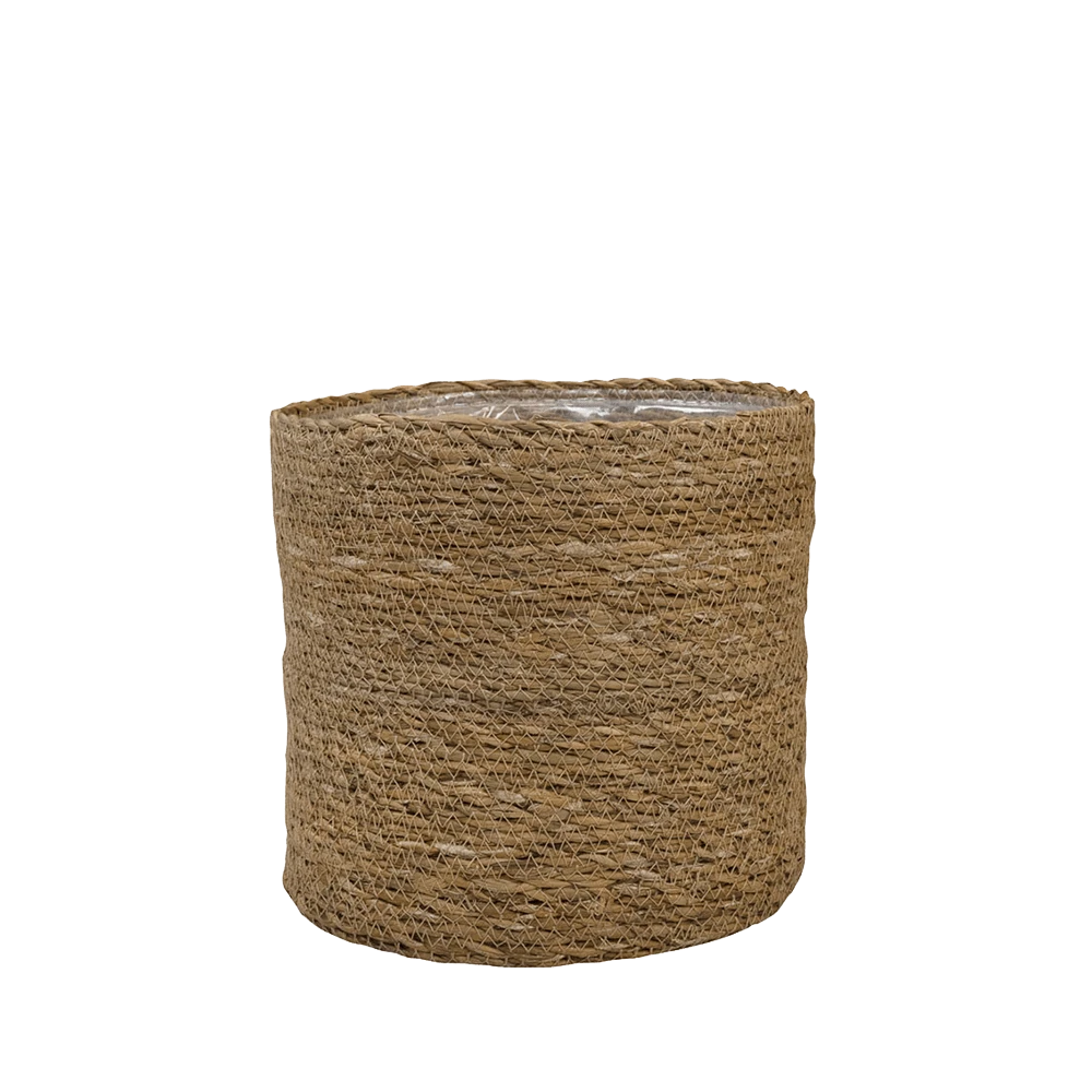 Plantenmand Stef - d28 x h28cm - Naturel Plantenmand Stef - D28 X H28cm - Naturel -Bloempot Kortings Winkel