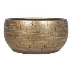 Plantenschaal Steef - D27 X H14cm - Industrieel Goud