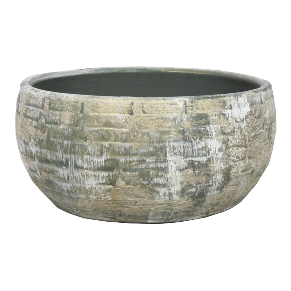 Plantenschaal Steef - d29 x h14cm - Creme Groen Plantenschaal Steef - D29 X H14cm - Creme Groen -Bloempot Kortings Winkel plantenschaal steef d29 h14 creme groen plantenschaal 1 3