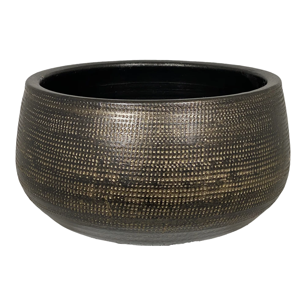Plantenschaal Tokio - d24 x h12cm - Goud Plantenschaal Tokio - D24 X H12cm - Goud -Bloempot Kortings Winkel