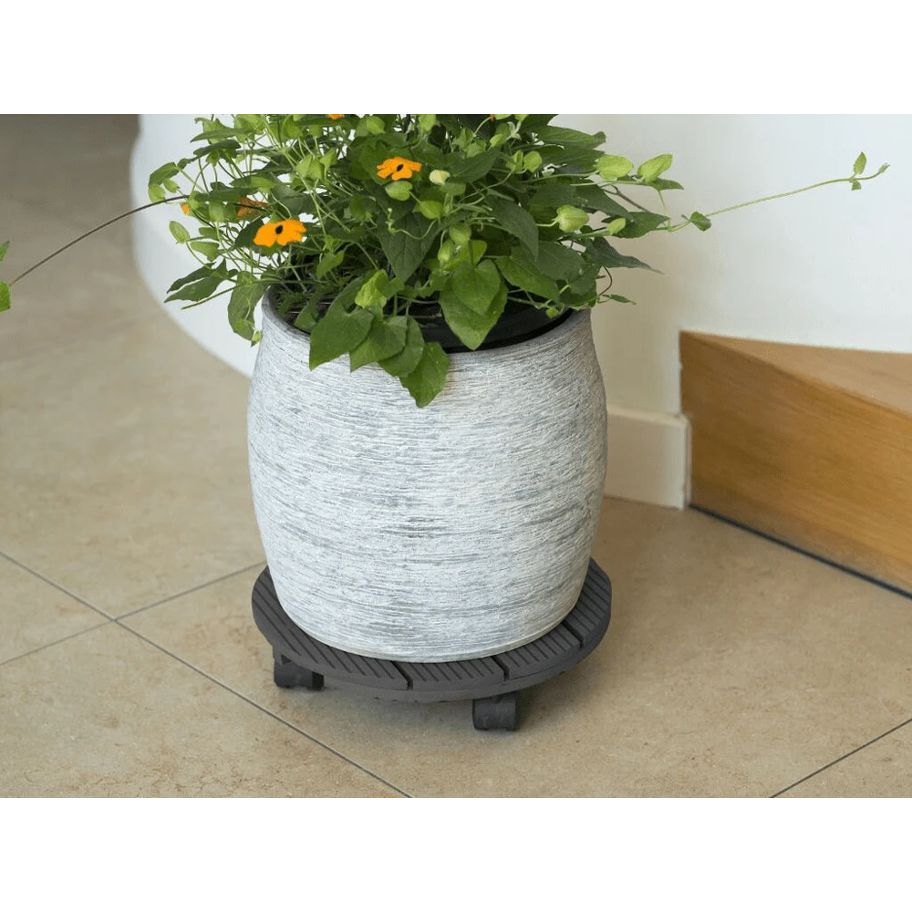 Plantentrolley Rond HKC - 30cm - Antraciet - Max. 50kg - Nature Plantentrolley Rond HKC - 30cm - Antraciet - Max. 50kg - Nature -Bloempot Kortings Winkel