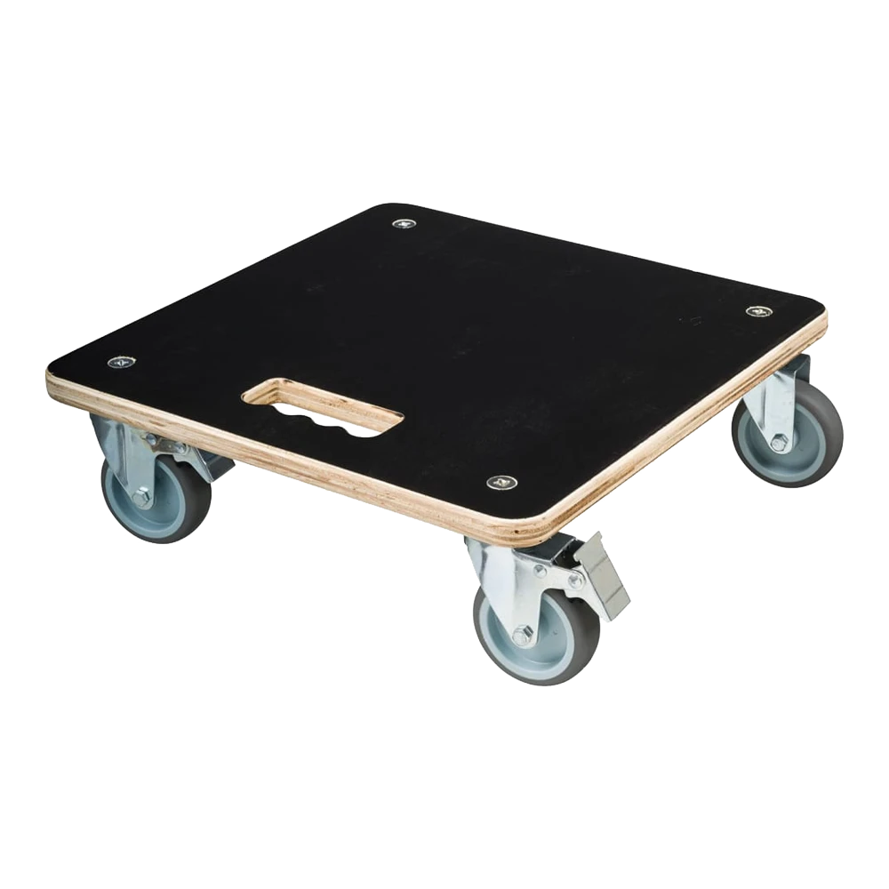 Plantentrolley vierkant 38x38 cm - FSC hout/zwart - Nature Plantentrolley Vierkant 38x38 Cm - FSC Hout/zwart - Nature -Bloempot Kortings Winkel