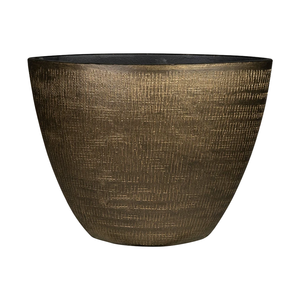Bloempot Ryan ovaal - l33 x b16 x h25cm - Shiny gold Bloempot Ryan Ovaal - L33 X B16 X H25cm - Shiny Gold -Bloempot Kortings Winkel