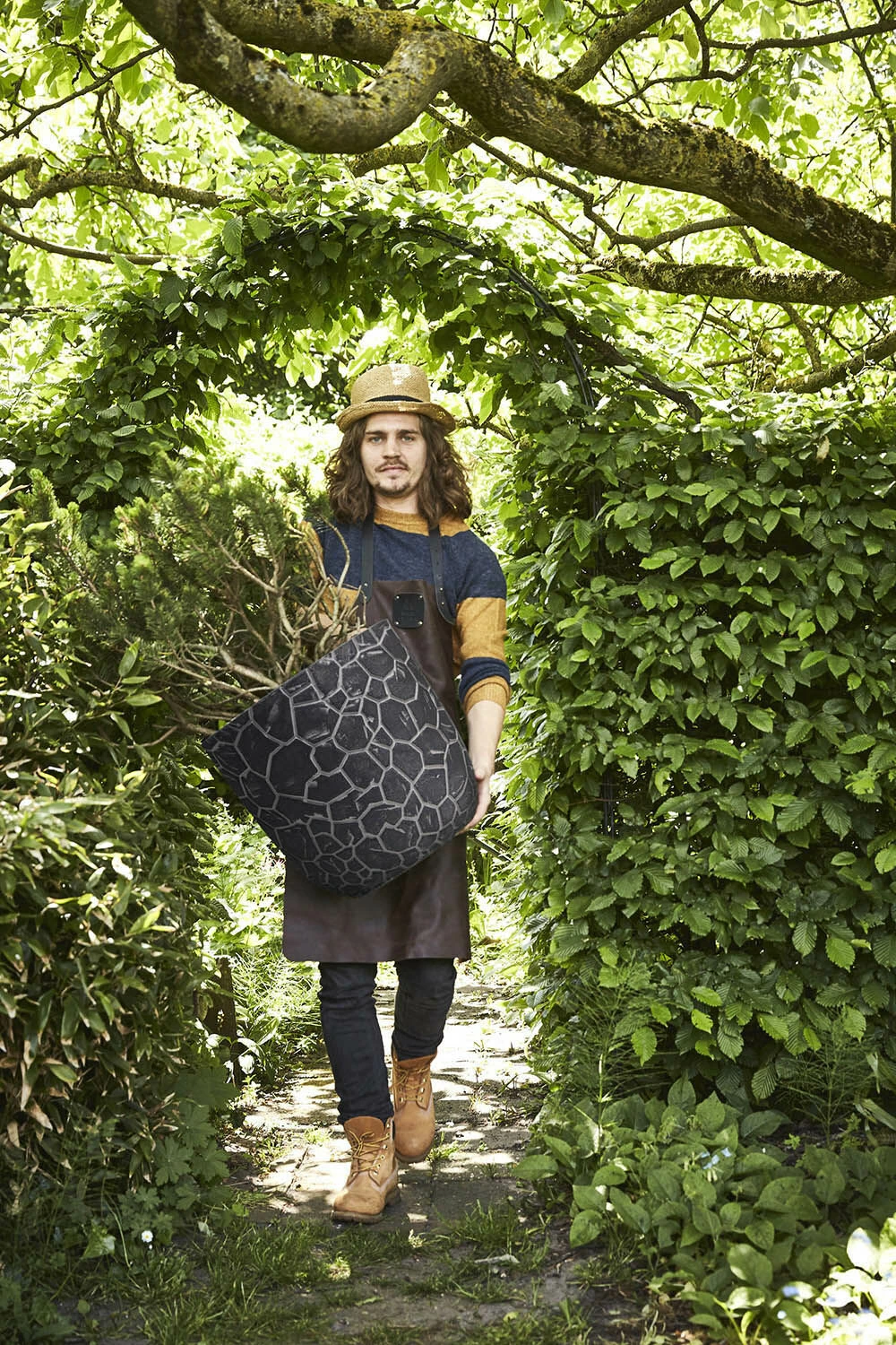 Capi Bloempot bol Nature Clay NL - d35 x h34cm - Antraciet Capi Bloempot Bol Nature Clay NL - D35 X H34cm - Antraciet -Bloempot Kortings Winkel