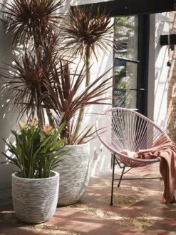 Capi Bloempot Bol Nature Rib NL - D35 X H34cm - Ivoor -Bloempot Kortings Winkel pot bol rib nl 35x34 ivoor bloempot 6 9