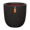 Capi Bloempot Bol Nature Rib NL - D43 X H41cm - Zwart 1 Capi Bloempot Bol Nature Rib NL - D43 X H41cm - Zwart -Bloempot Kortings Winkel pot bol rib nl 43x41 zwart bloempot 1 8