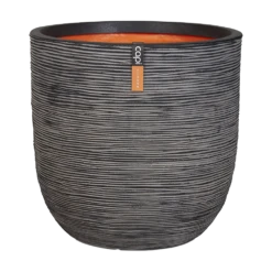 Capi Bloempot Bol Nature Rib NL - D55 X H53cm - Antraciet