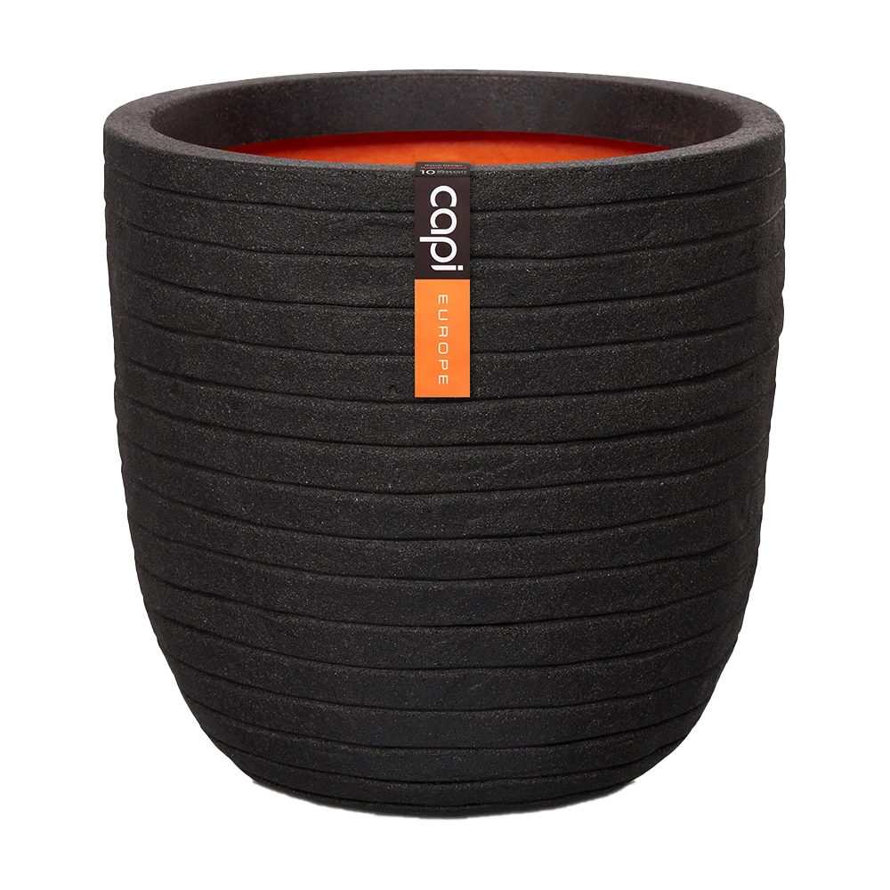 Capi Bloempot bol Nature Row NL - d43 x h41cm - Zwart Capi Bloempot Bol Nature Row NL - D43 X H41cm - Zwart -Bloempot Kortings Winkel