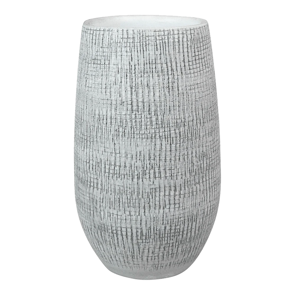 Bloempot Ryan hoog - d18 x h30cm - White Black Bloempot Ryan Hoog - D18 X H30cm - White Black -Bloempot Kortings Winkel pot hoog ryan white black d18 h30 bloempot 1