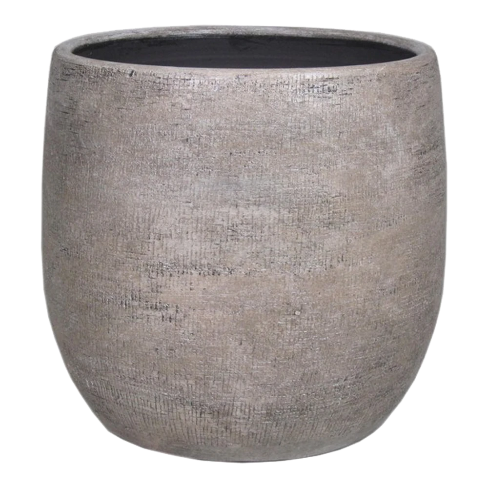 Bloempot Mira - d59 x h54cm - Wit Bloempot Mira - D59 X H54cm - Wit -Bloempot Kortings Winkel pot mira d59 h54cm industrieel wit bloempot 1