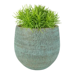 Bloempot Ryan - D22 X H20cm - Shiny Blue -Bloempot Kortings Winkel pot ryan shiny blue keramiek d22 h20 bloempot 6 5