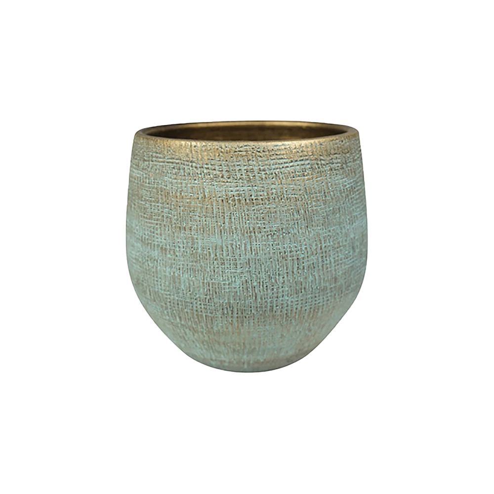 Bloempot Ryan - d31 x h28cm - Shiny blue Bloempot Ryan - D31 X H28cm - Shiny Blue -Bloempot Kortings Winkel pot ryan shiny blue keramiek d31 h28 bloempot 1 5