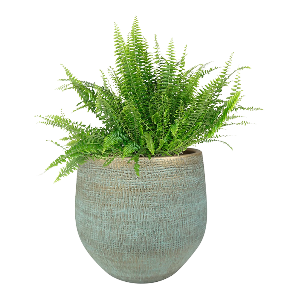 Bloempot Ryan - d31 x h28cm - Shiny blue Bloempot Ryan - D31 X H28cm - Shiny Blue -Bloempot Kortings Winkel pot ryan shiny blue keramiek d31 h28 bloempot 6 5