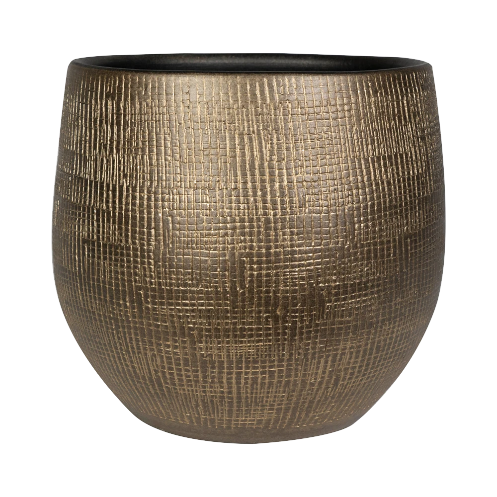 Bloempot Ryan - d36 x h32cm - Shiny gold Bloempot Ryan - D36 X H32cm - Shiny Gold -Bloempot Kortings Winkel pot ryan shiny gold d36 h32 bloempot 1