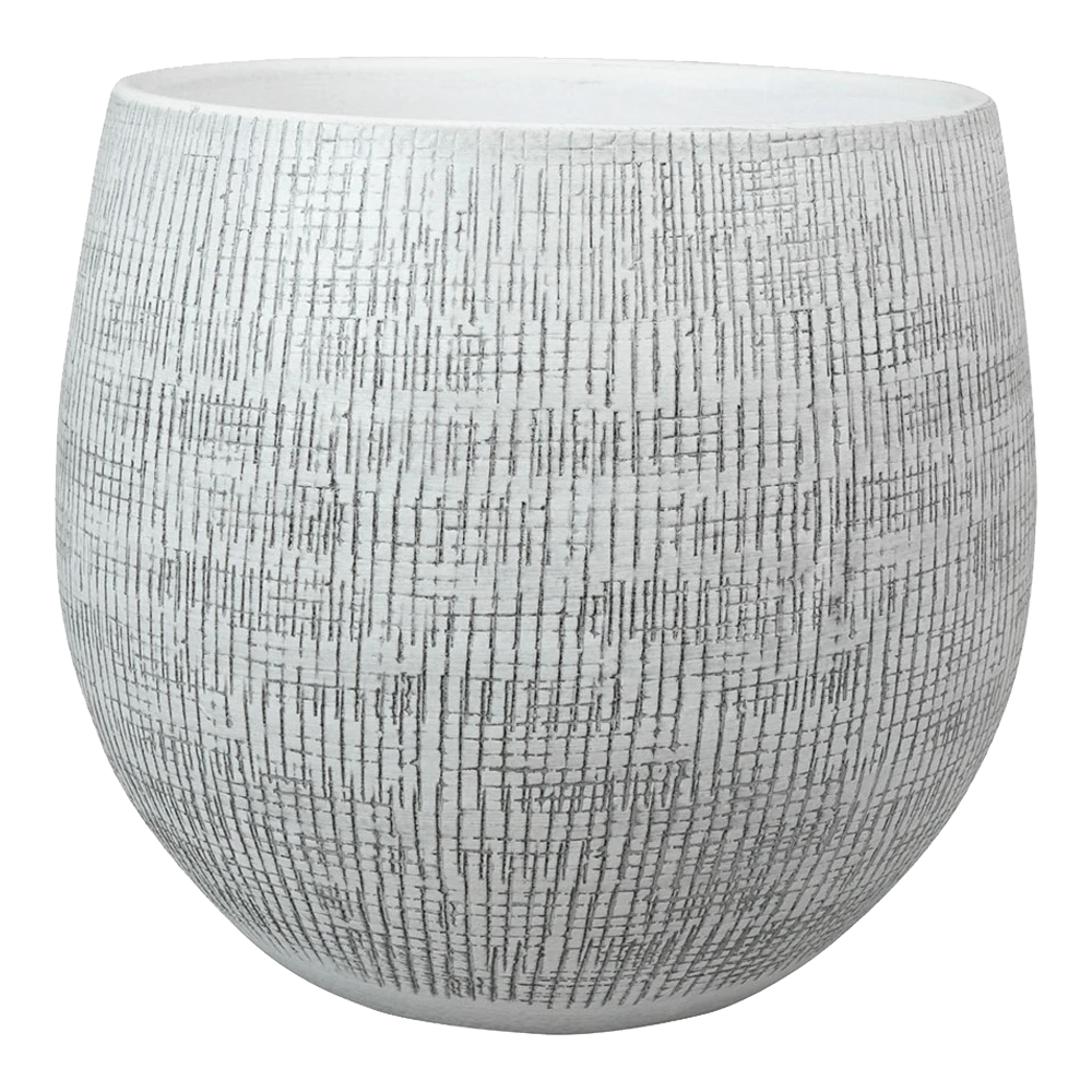 Bloempot Ryan - d31 x h28cm - White Black Bloempot Ryan - D31 X H28cm - White Black -Bloempot Kortings Winkel pot ryan white black d31 h28 bloempot 1
