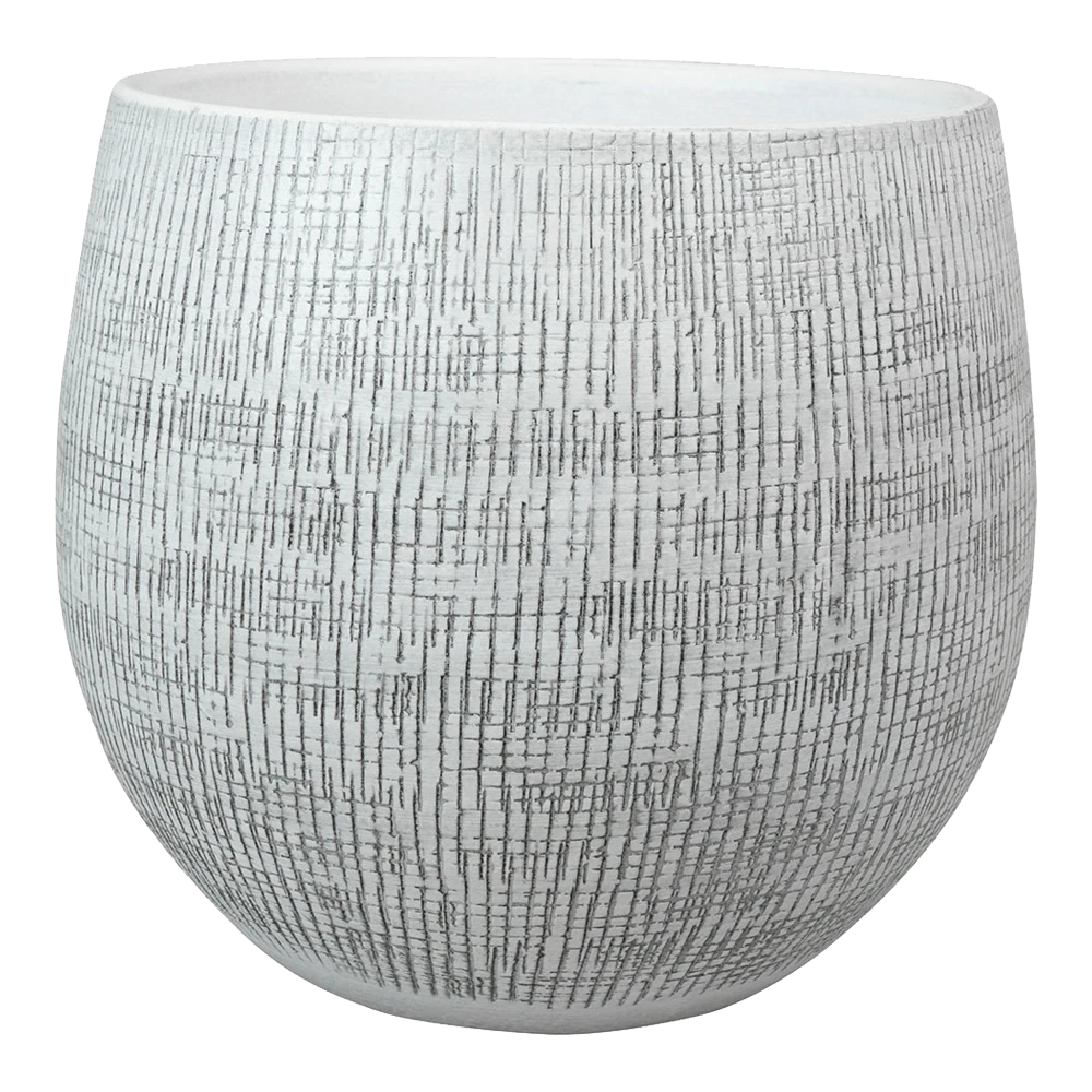 Bloempot Ryan - d36 x h32cm - White Black Bloempot Ryan - D36 X H32cm - White Black -Bloempot Kortings Winkel pot ryan white black d36 h32 bloempot 1