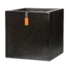 Capi Plantenbak Vierkant Lux Terrazo - L30 X B30 X H30cm - Zwart -Bloempot Kortings Winkel pot vierkant 30x30x30 zwart plantenbak 1 5