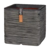 Capi Plantenbak Vierkant Nature Rib NL - L40 X B40 X H40cm - Antraciet -Bloempot Kortings Winkel pot vierkant rib nl 40x40x40 antraciet plantenbak 1 5