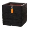 Capi Plantenbak Vierkant Nature Rib NL - L40 X B40 X H40cm - Zwart -Bloempot Kortings Winkel pot vierkant rib nl 40x40x40 zwart plantenbak 1 5