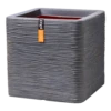 Capi Plantenbak Vierkant Nature Rib NL - L30 X B30 X H30cm - Donkergrijs -Bloempot Kortings Winkel pot vierkant rib nl donkergrijs plantenbak 1 5 1