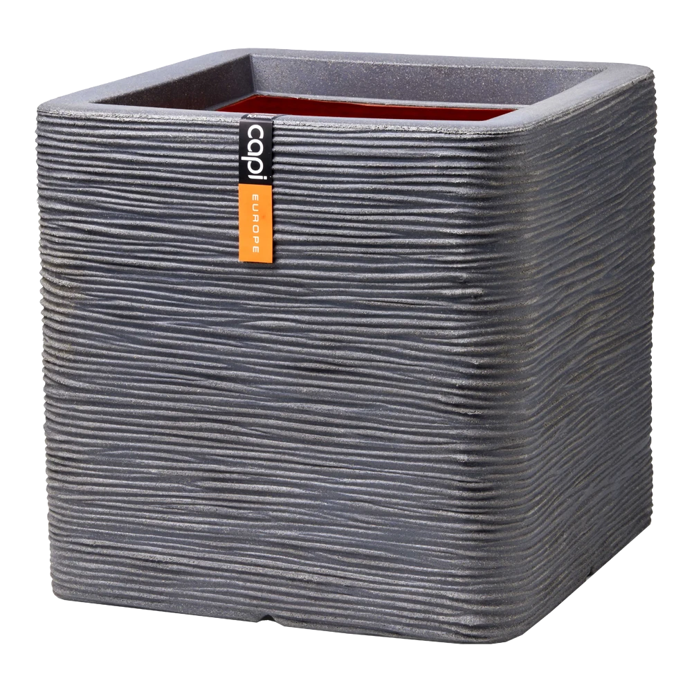 Capi Plantenbak vierkant Nature Rib NL - l30 x b30 x h30cm - Donkergrijs Capi Plantenbak Vierkant Nature Rib NL - L30 X B30 X H30cm - Donkergrijs -Bloempot Kortings Winkel pot vierkant rib nl donkergrijs plantenbak 1 5 1