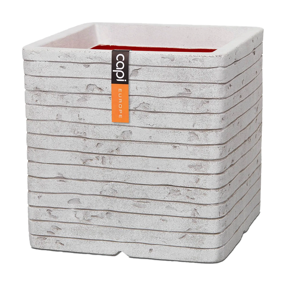 Capi Plantenbak vierkant Nature Row NL - l40 x b40 x h40cm - Ivoor Capi Plantenbak Vierkant Nature Row NL - L40 X B40 X H40cm - Ivoor -Bloempot Kortings Winkel