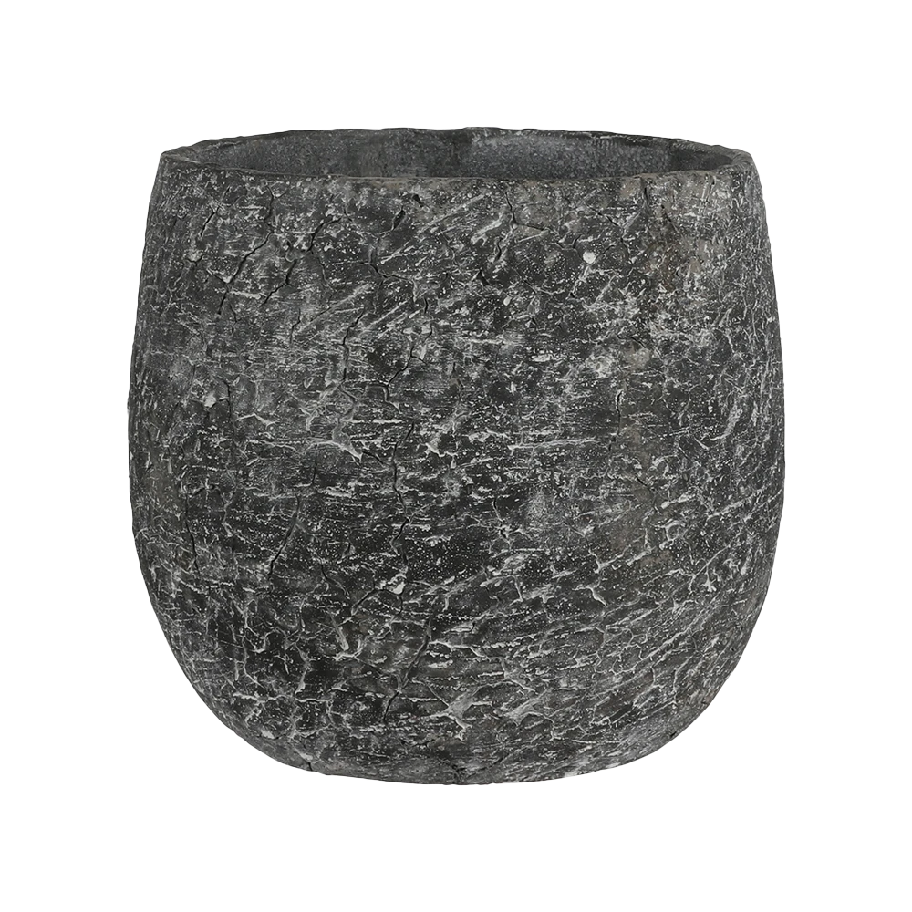 Bloempot Thomas - d21 x h19cm - Antraciet Bloempot Thomas - D21 X H19cm - Antraciet -Bloempot Kortings Winkel