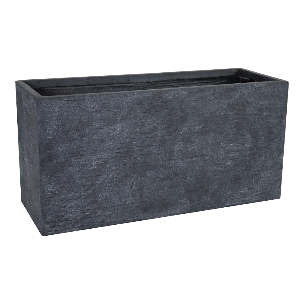 Plantenbak Utah Biguhi - l75 x b27 x h40cm - Donkergrijs Plantenbak Utah Biguhi - L75 X B27 X H40cm - Donkergrijs -Bloempot Kortings Winkel utah biguhi graphite l75w27h40 plantenbak 1