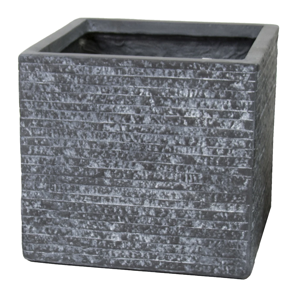 Plantenbak Utah Cubi - l35 x b35 x h30.5cm - Donkergrijs Plantenbak Utah Cubi - L35 X B35 X H30.5cm - Donkergrijs -Bloempot Kortings Winkel utah cubi graphite w35h30 plantenbak 1 4
