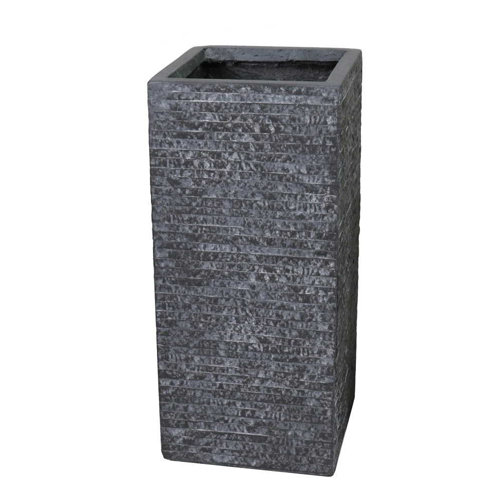 Plantenbak Utah Cubihi - l23 x b23 x h50cm - Donkergrijs Plantenbak Utah Cubihi - L23 X B23 X H50cm - Donkergrijs -Bloempot Kortings Winkel utah cubihi graphite w23h50 plantenbak 1 6