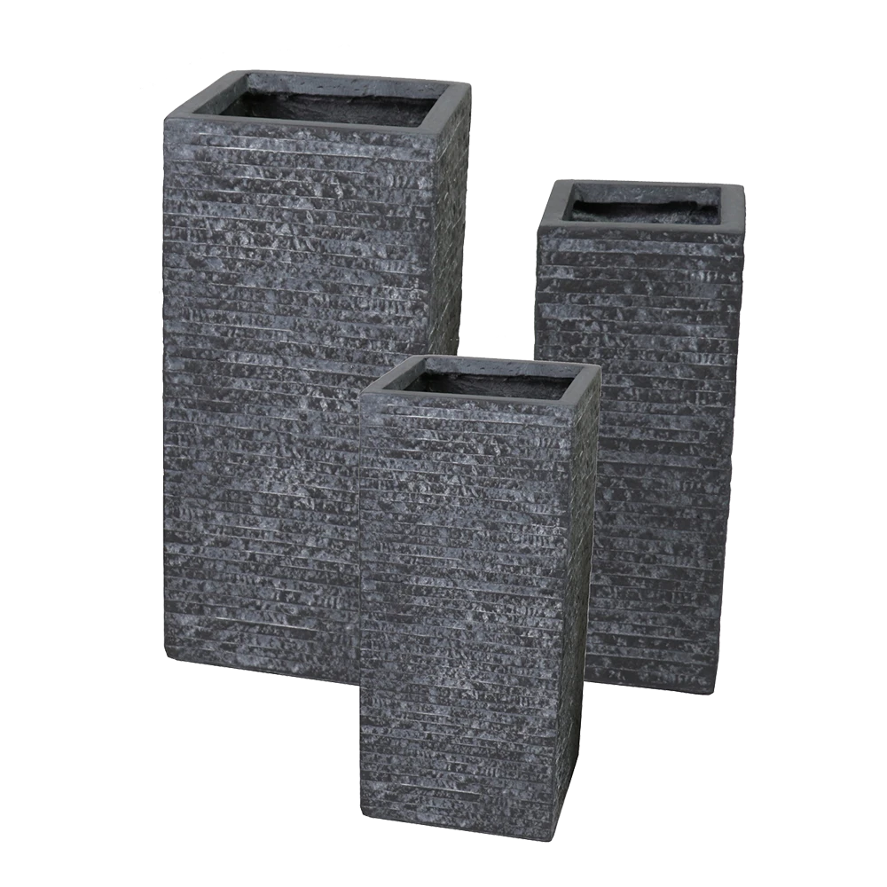 Plantenbak Utah Cubihi - l23 x b23 x h50cm - Donkergrijs Plantenbak Utah Cubihi - L23 X B23 X H50cm - Donkergrijs -Bloempot Kortings Winkel utah cubihi graphite w23h50 plantenbak 6 4