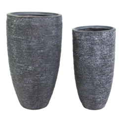 Bloempot Utah High Vase - D44 X H77cm - Donkergrijs -Bloempot Kortings Winkel utah high vase graphite d44h77 bloempot 6 7