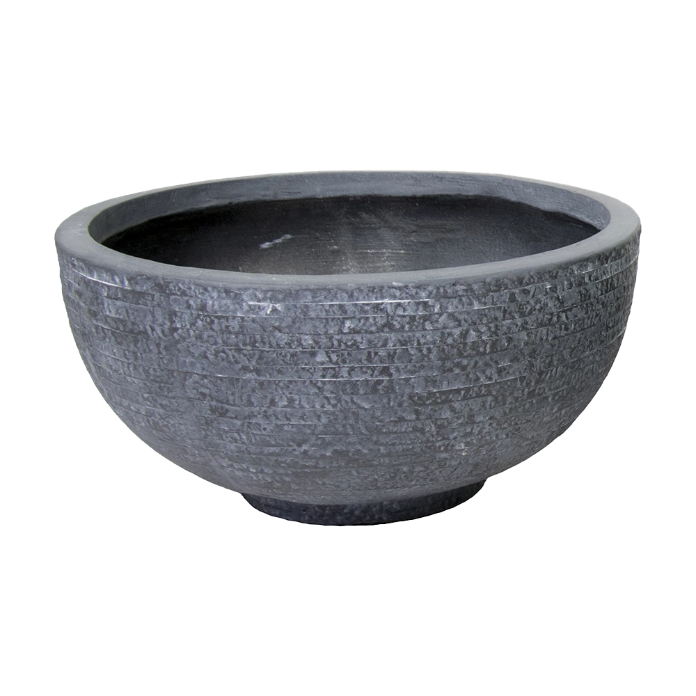 Plantenschaal Utah - d44 x h21cm - Donkergrijs Plantenschaal Utah - D44 X H21cm - Donkergrijs -Bloempot Kortings Winkel utah round bowl graphite d44h21 schaal 1 4
