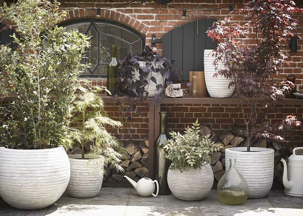 Capi Bloempot hoog Nature Rib NL - d40 x h32cm - Ivoor Capi Bloempot Hoog Nature Rib NL - D40 X H32cm - Ivoor -Bloempot Kortings Winkel