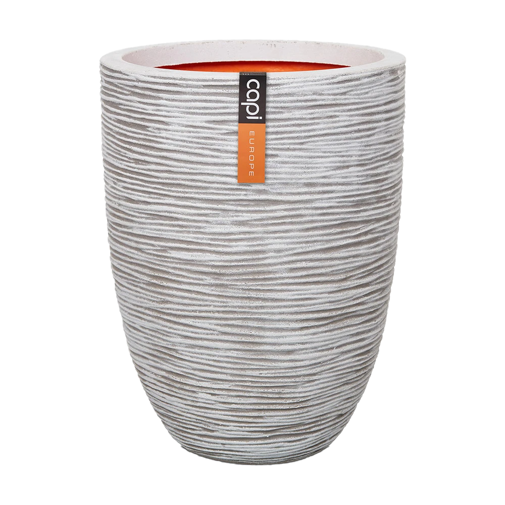 Capi Bloempot Nature Elegant Rib NL - d34 x h46cm - Ivoor Capi Bloempot Nature Elegant Rib NL - D34 X H46cm - Ivoor -Bloempot Kortings Winkel