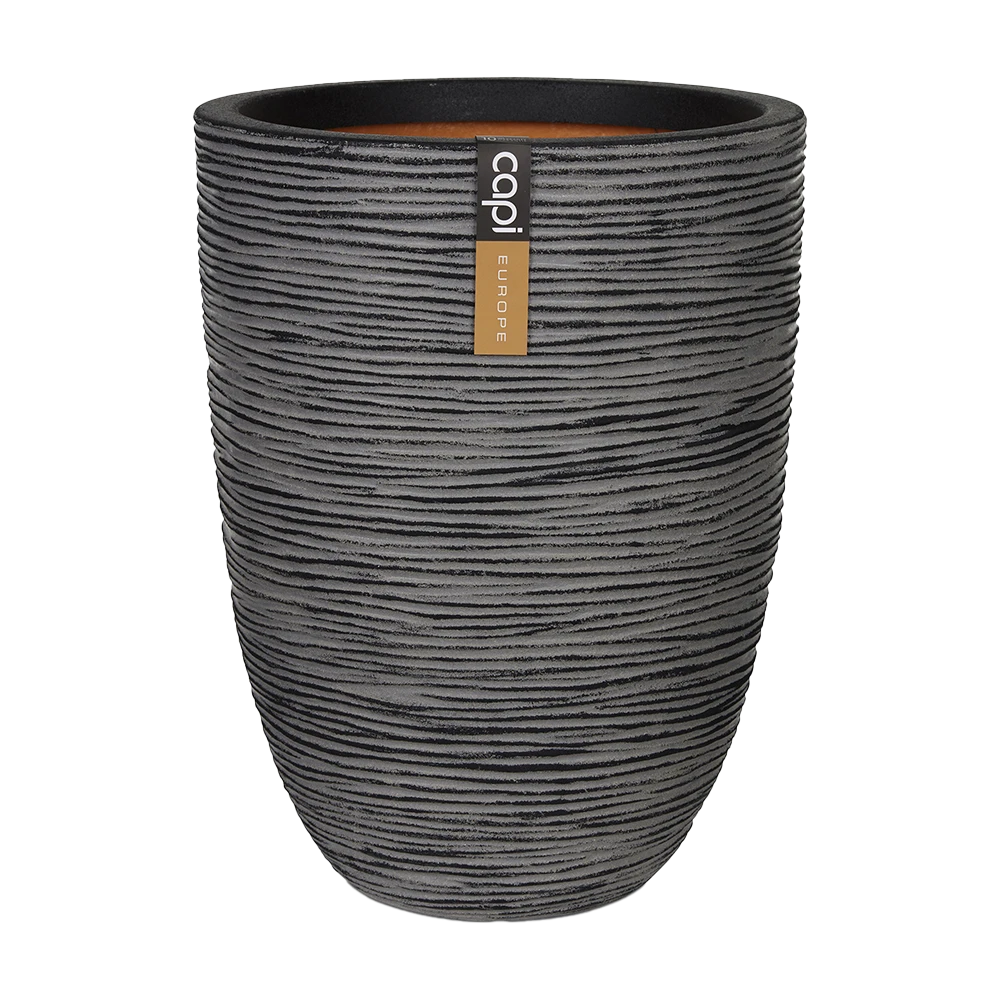 Capi Bloempot Nature Elegant Rib NL - d46 x h58cm - Antraciet Capi Bloempot Nature Elegant Rib NL - D46 X H58cm - Antraciet -Bloempot Kortings Winkel