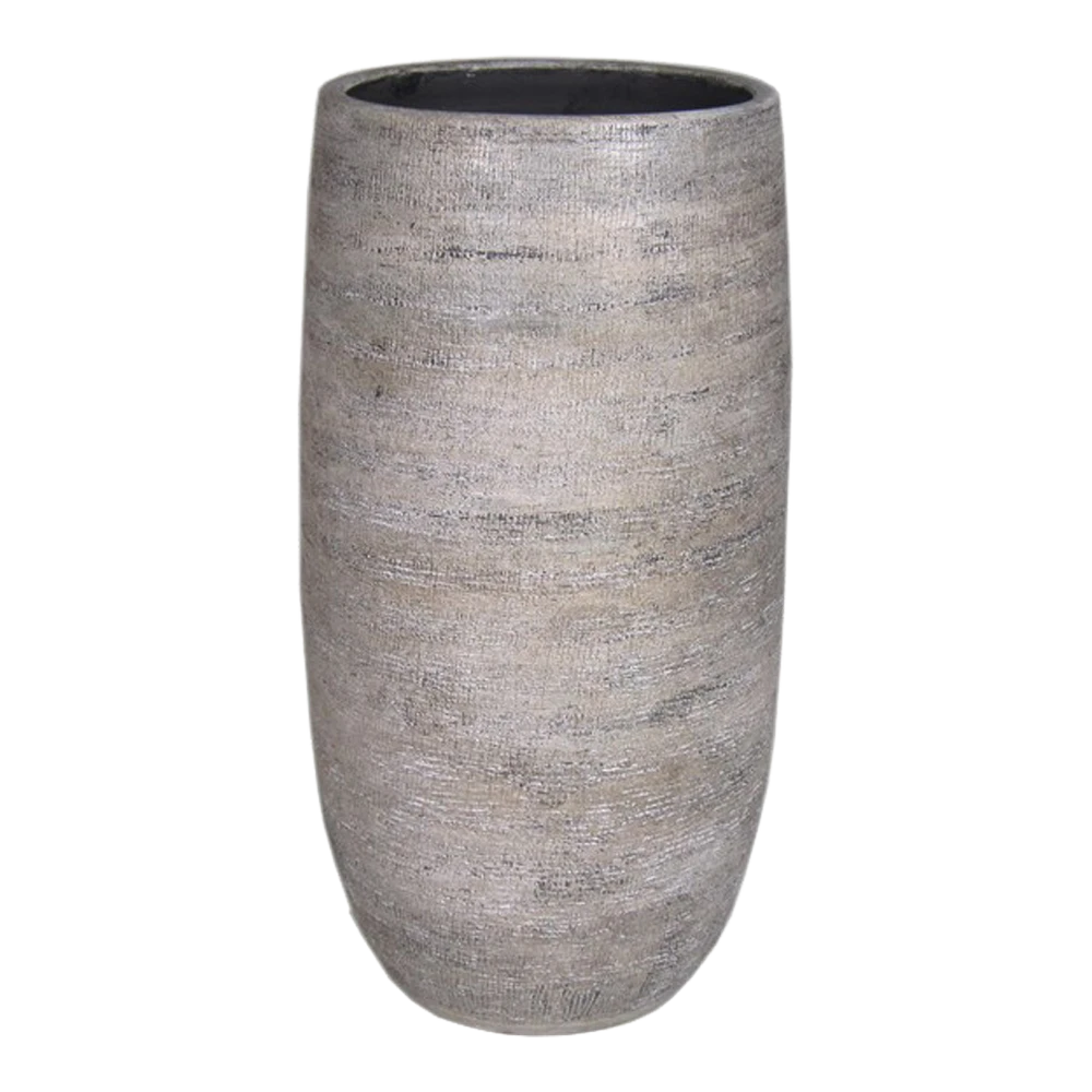 Bloempot Mira hoog - d26 x h50cm - Wit Bloempot Mira Hoog - D26 X H50cm - Wit -Bloempot Kortings Winkel vaas mira d26 h50cm industrieel wit bloempot 1