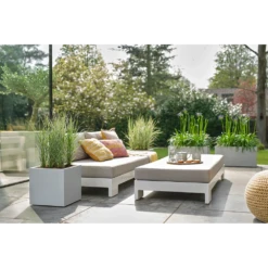 Elho Vivo Next Vierkant Wielen 40cm - Warm Grijs 8 Elho Vivo Next Vierkant Wielen 40cm - Warm Grijs -Bloempot Kortings Winkel vivo matt vierkant wielen 40cm warm grijs 7 1