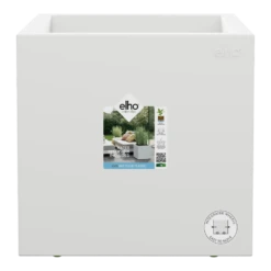 Elho Vivo Next Vierkant Wielen 30cm - Wit -Bloempot Kortings Winkel vivo next vierkant wielen 30cm wit 4 1