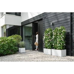 Elho Vivo Next Vierkant Wielen 40cm - Wit -Bloempot Kortings Winkel vivo next vierkant wielen 40cm wit 6 1